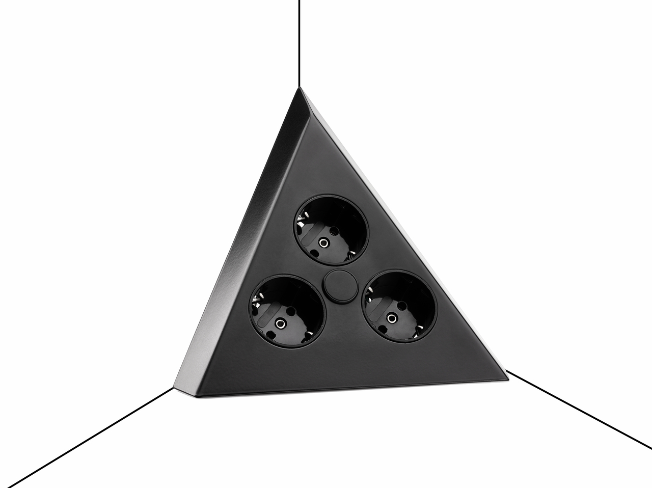 Mira driehoek, zwart mat