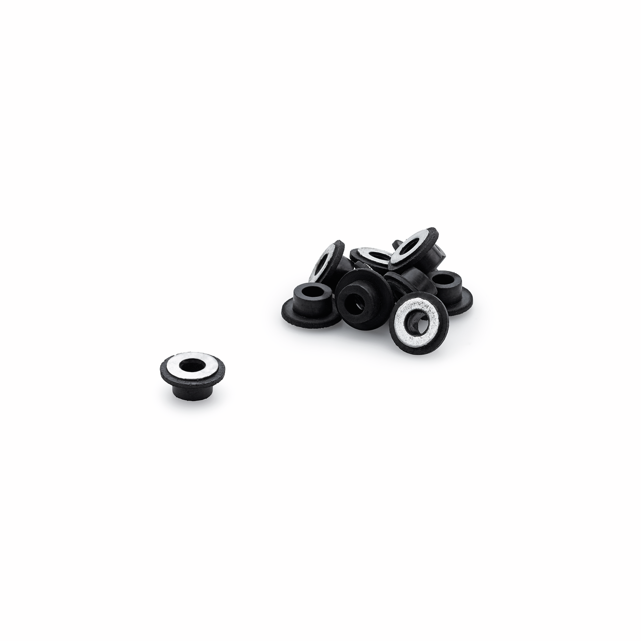 Rubberbus met sluitring, zwart