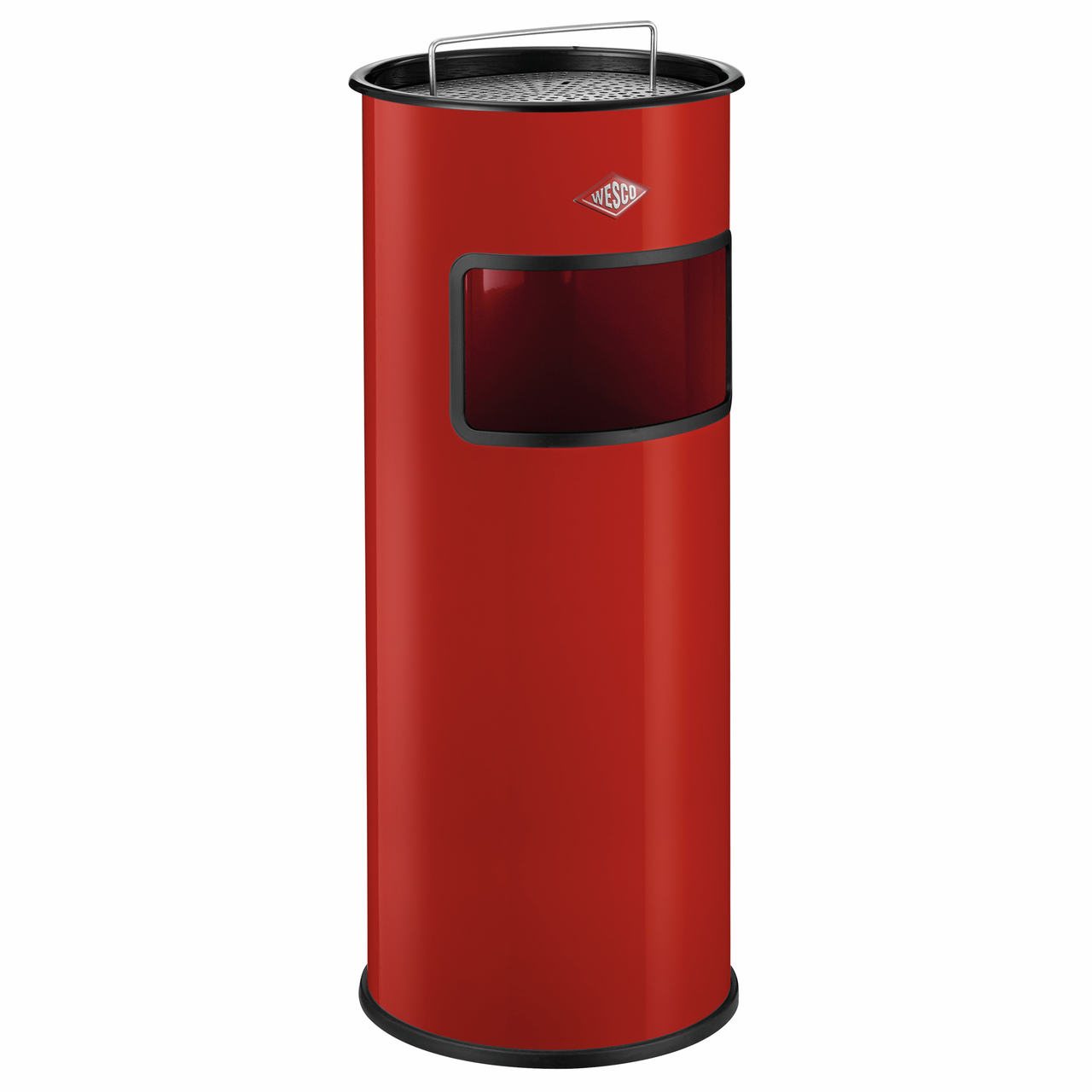 WESCO® Cendrier sur pied 50 avec tamis et insert, rouge