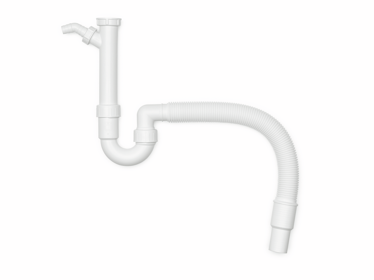 Odour trap 1, flexible, Connecting sleeve Ø 40/50 mm