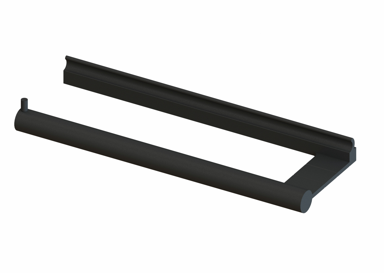 Lucento papierrolhouder, zwart