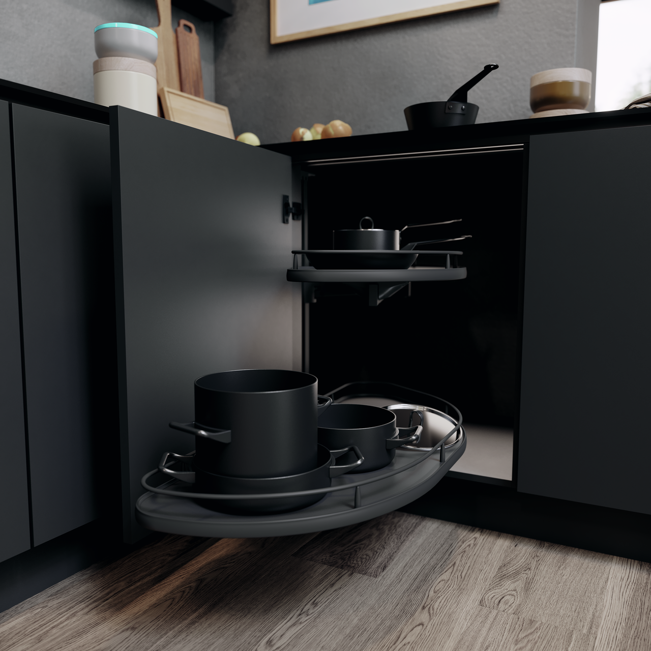 Cornerstone Maxx shelf set, 900 mm cabinet, 450 mm door, shelf right, anthracite