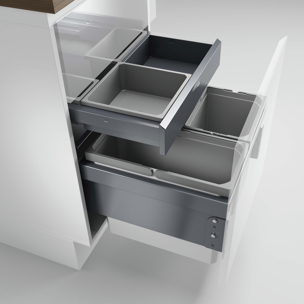 Cox® Base 360 S/500-3 with Base-Board, without bio lid, light grey, H 460 mm