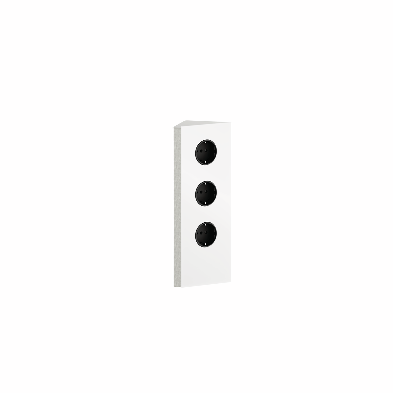 Mira corner glass, stainless steel/glass white