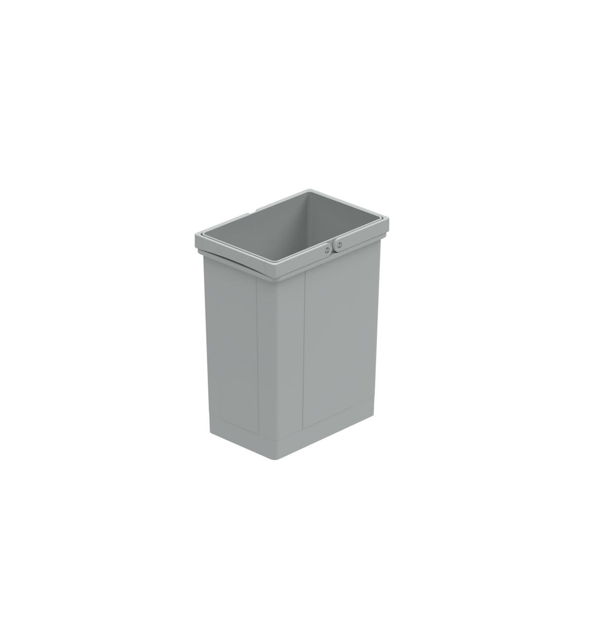 WESCO® Double handle bin, aluminium grey, 8 l