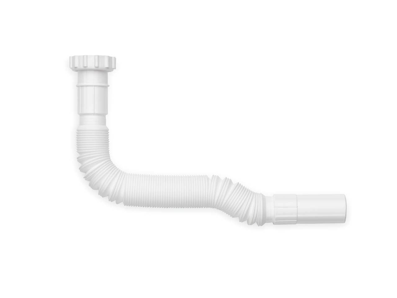 Siphon-Anschlussschlauch Bad, weiß  Siphon-Anschlussschlauch Bad, weiß
