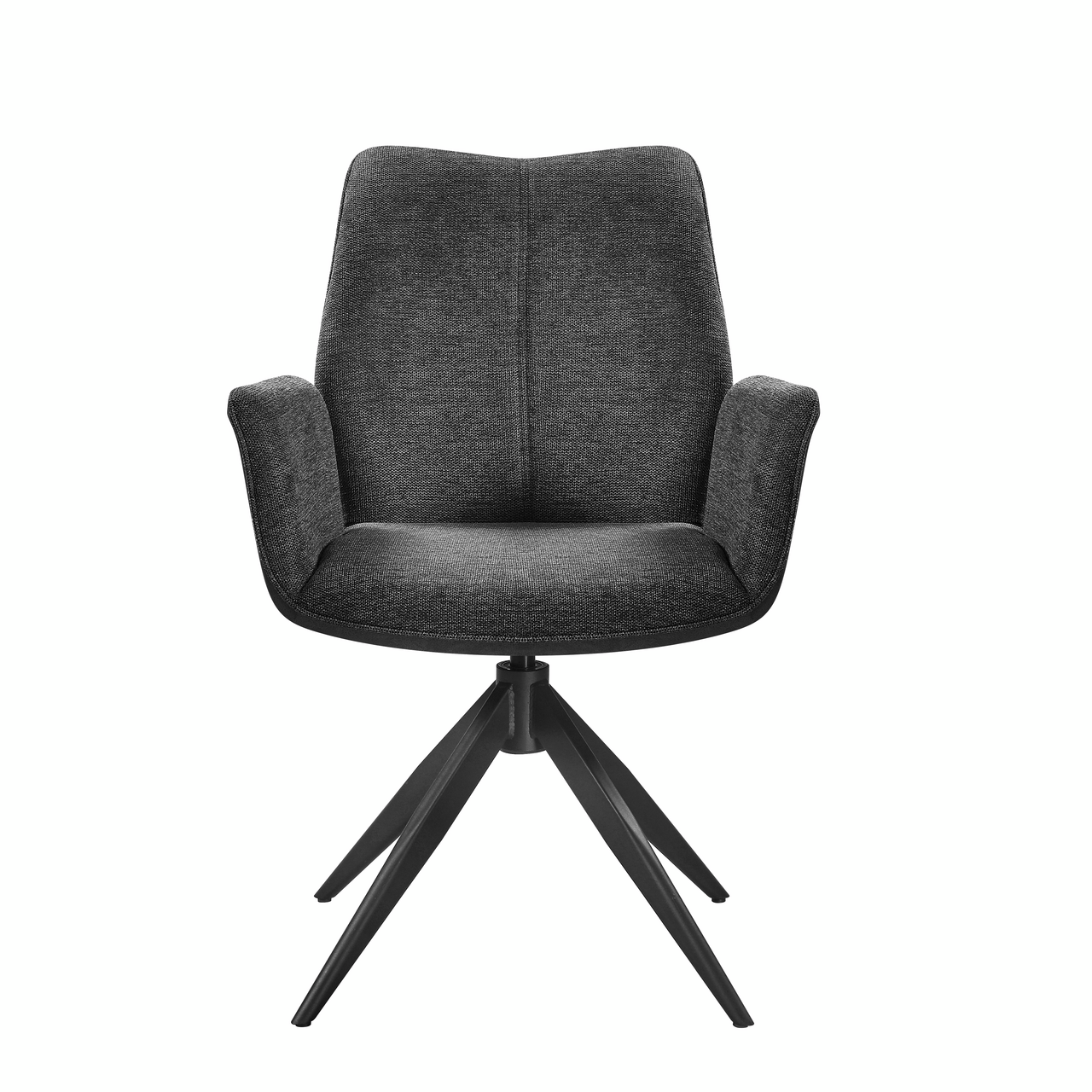 Stella 1AS, frame black matt, rotatable, angular, cover dark grey