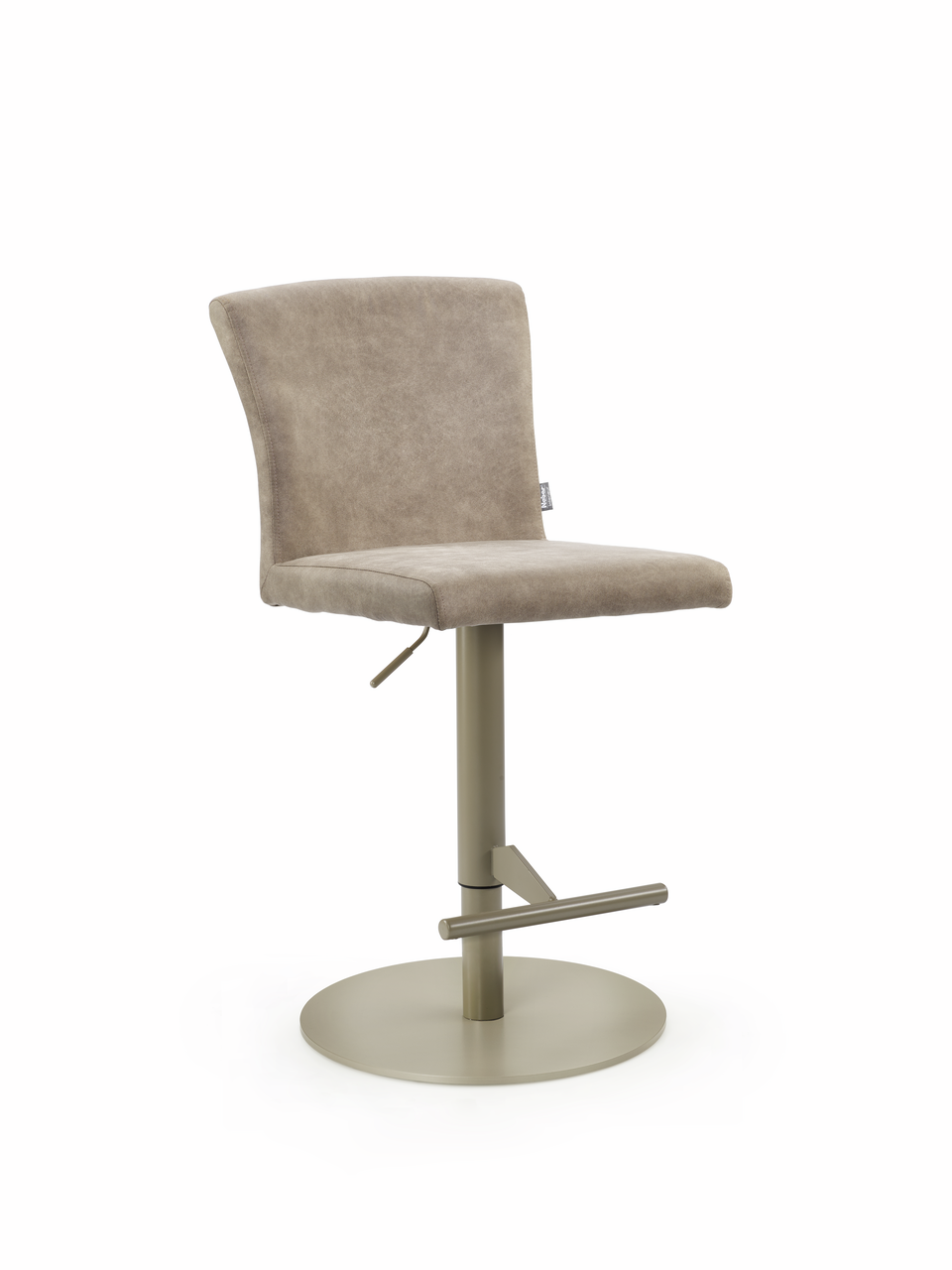 Buono KM, Gestell perlgraumetallic, rund, Bezug dunkelkhaki Buono KM, Gestell perlgraumetallic, rund, Bezug dunkelkhaki