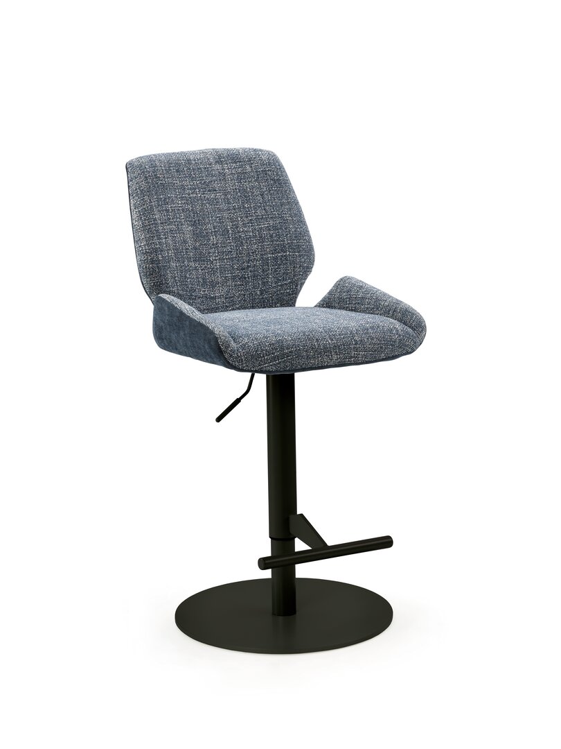 Artea C, châssis noir mat, rond, housse bleu