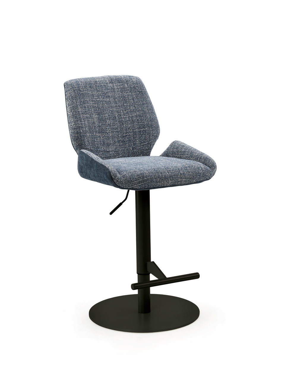 Artea C, Gestell schwarz matt, rund, Bezug blau Artea C, Gestell schwarz matt, rund, Bezug blau