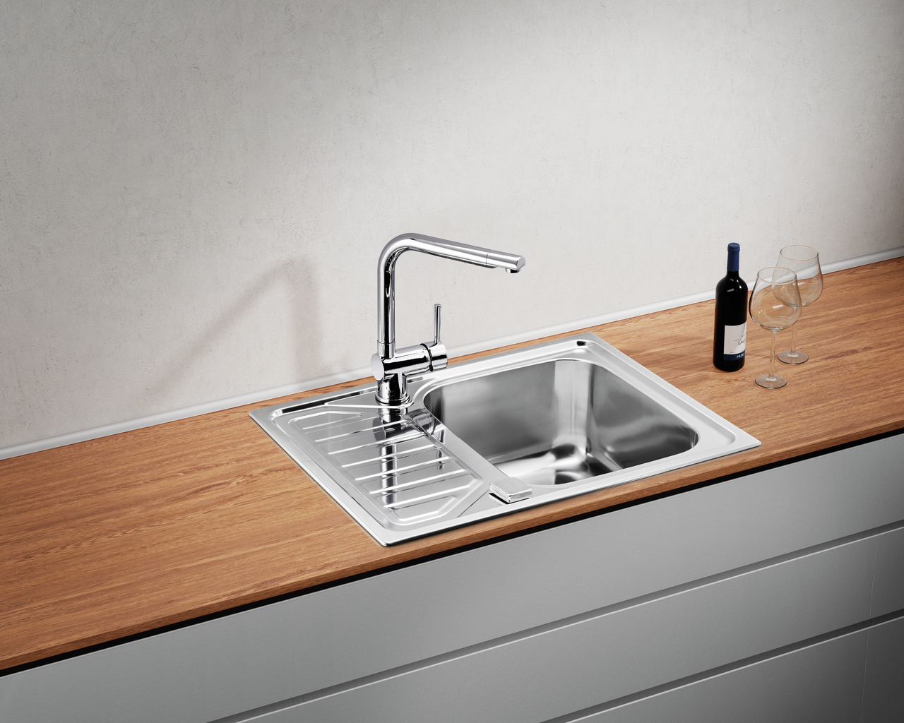 Nava 1, Set (Spüle u. Armatur Drive 1)