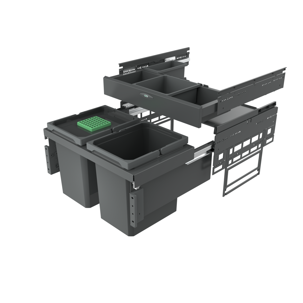 Cox® Base 360 K/600-2 with Base-Board, with bio lid, anthracite, H 460 mm