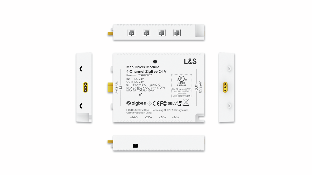 MEC Driver LED 4-channel module radio/ZigBee, 24 V