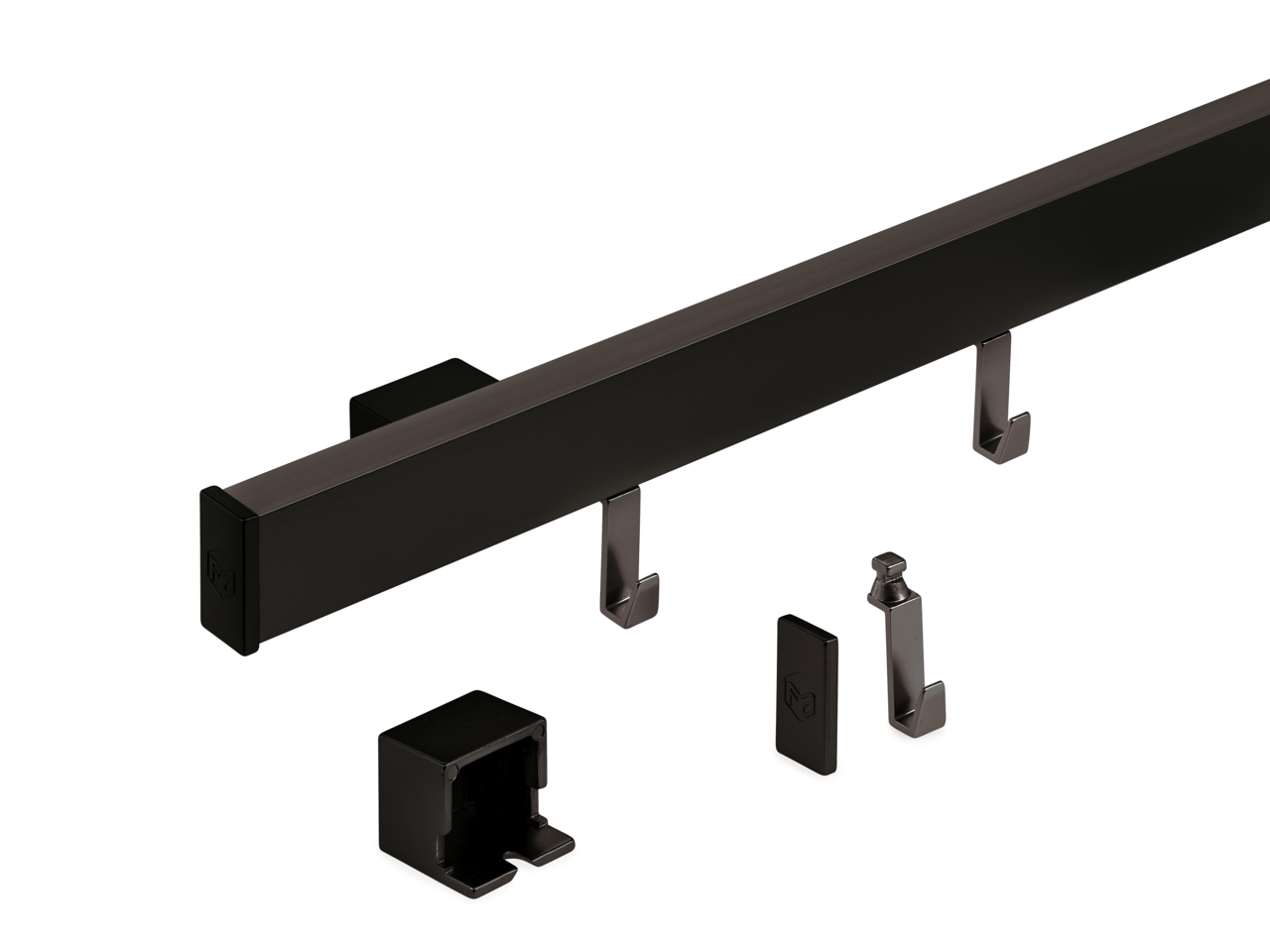 Alto set, black matt, L 1200 mm