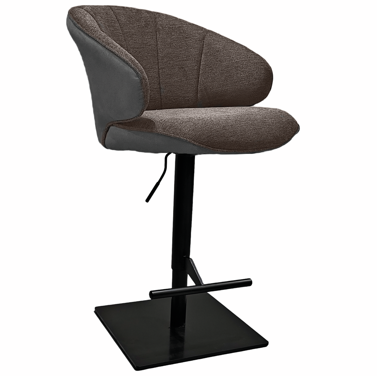 Brezo AS, frame black matt, angular, cover brown