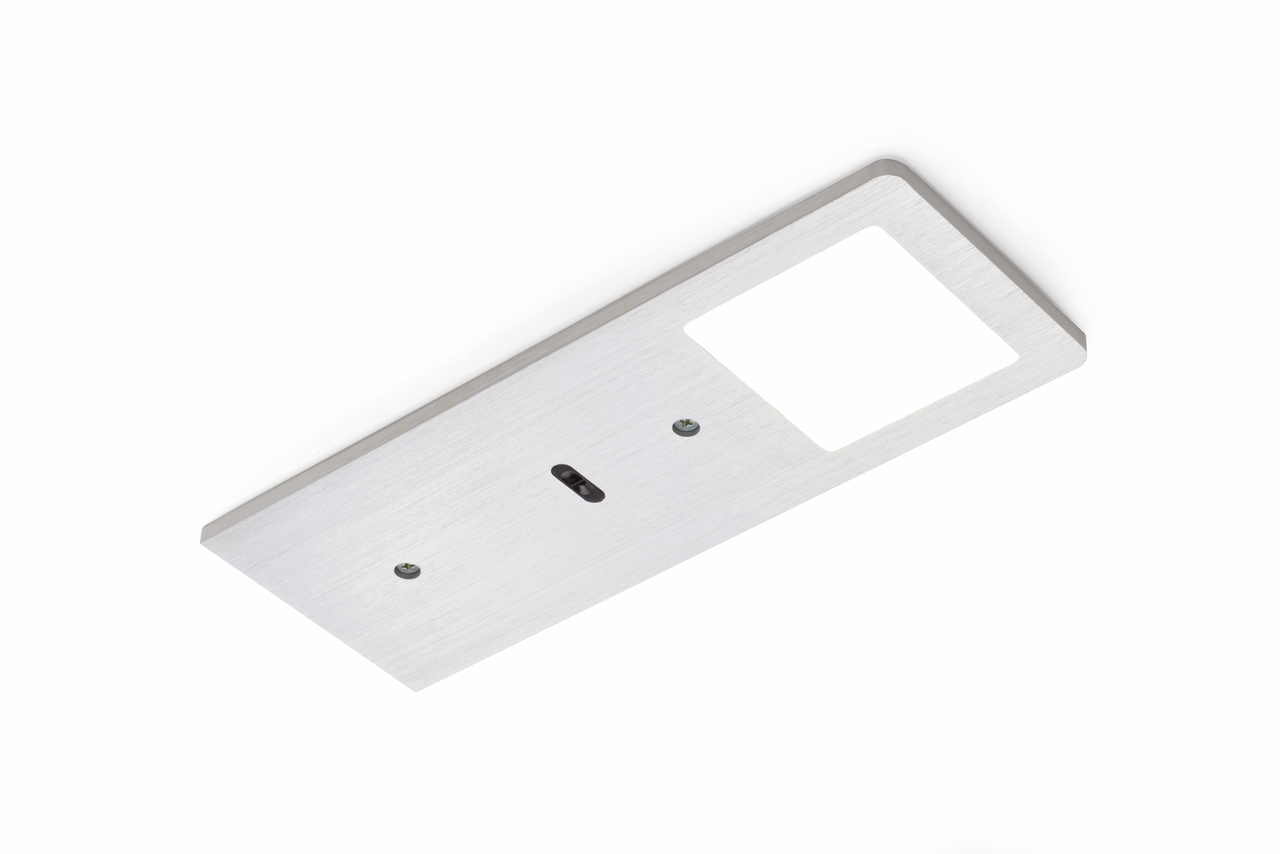 AstraLED SE aluminium coloured, single lamp w. LED Touch s. d., 3000 K warm white