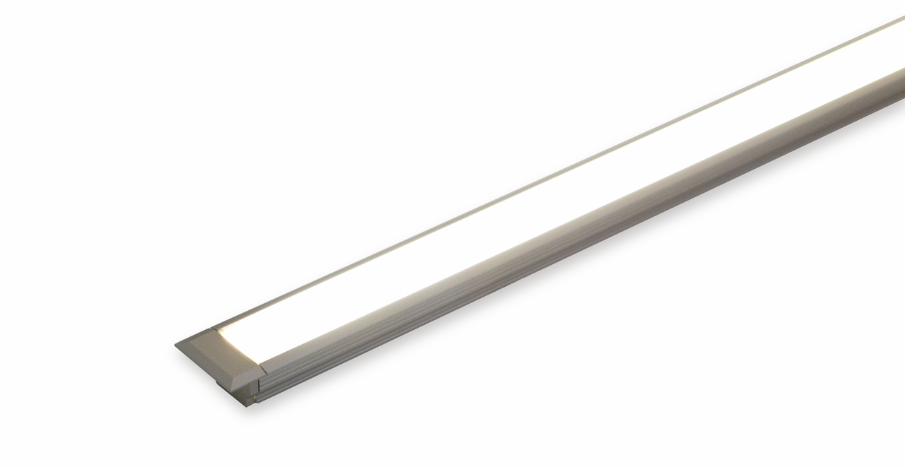 Ricol colour change LED, single lamp without switch, L 2600 mm, stainless steel coloured