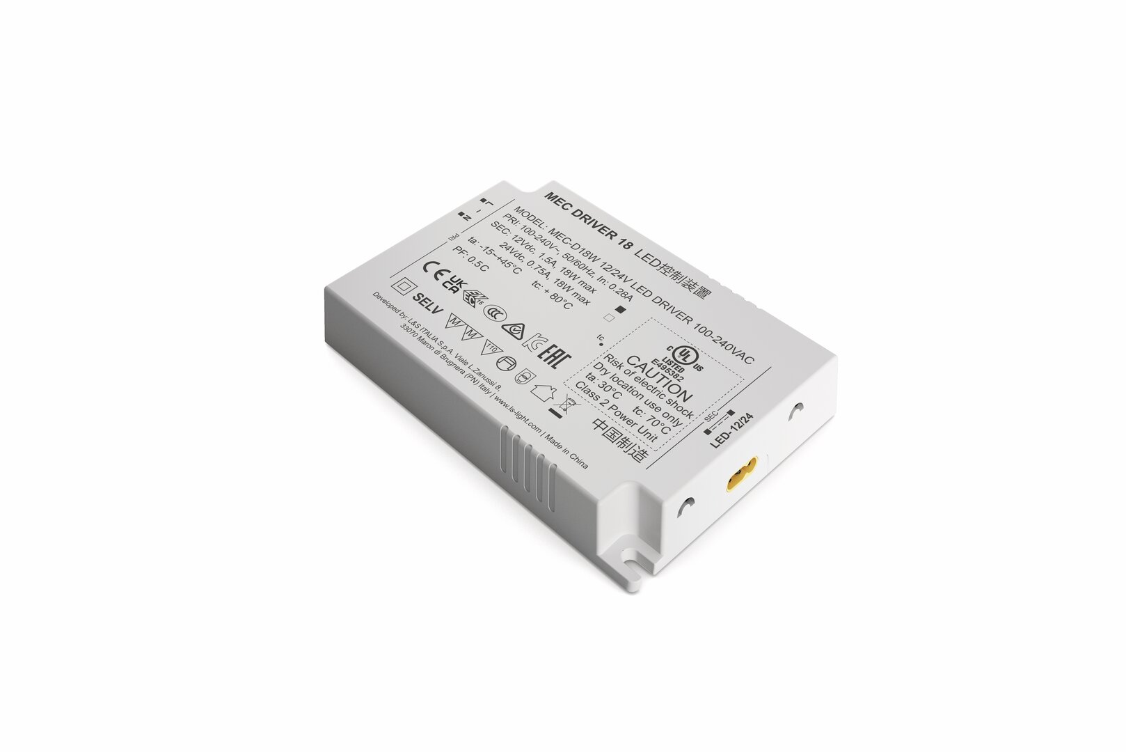 MEC Driver LED Konverter, 18 W, 12/24 V