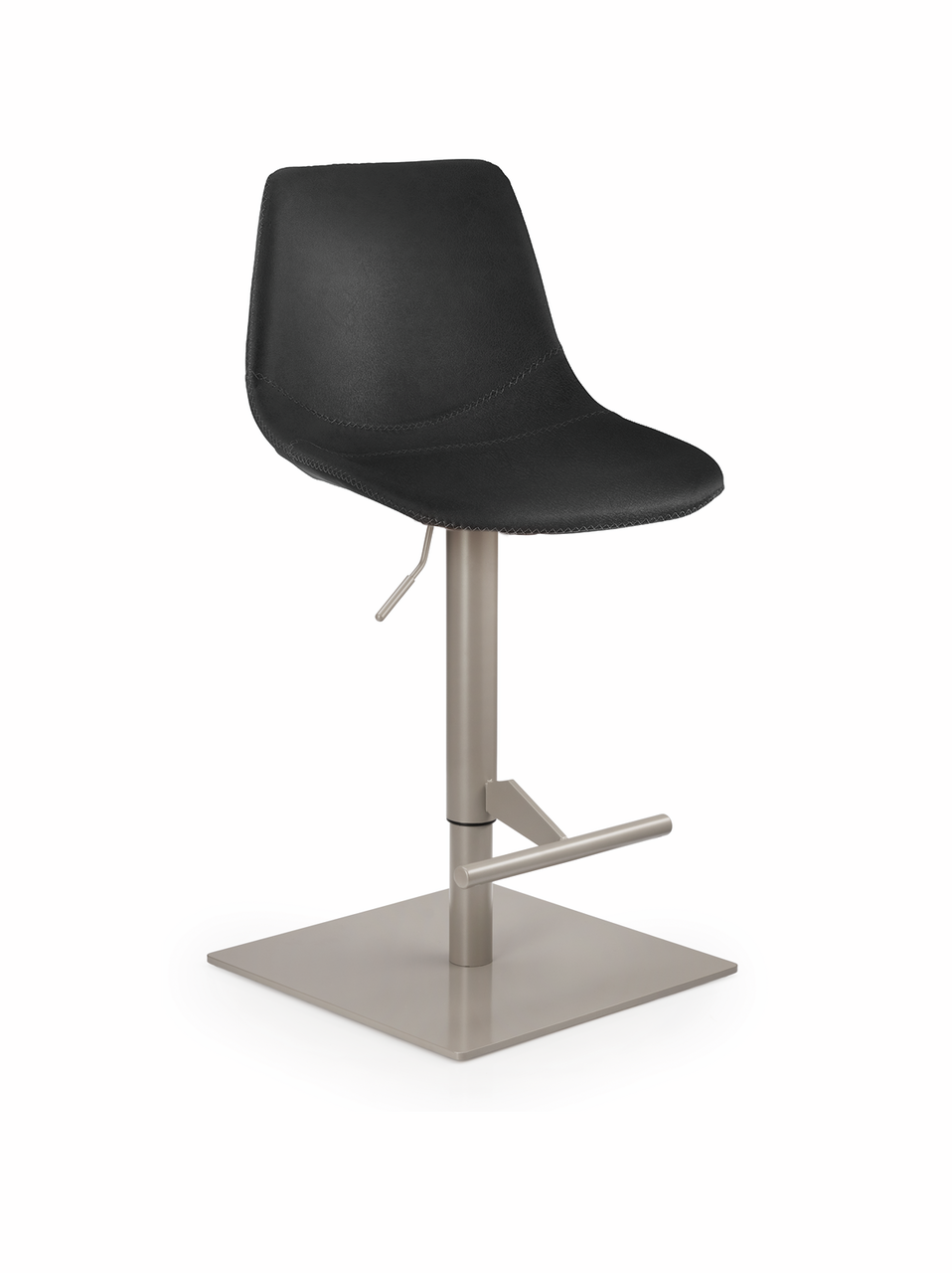 Level KT, frame pearl grey metallic, angular, cover black Level KT, frame pearl grey metallic, angular, cover black