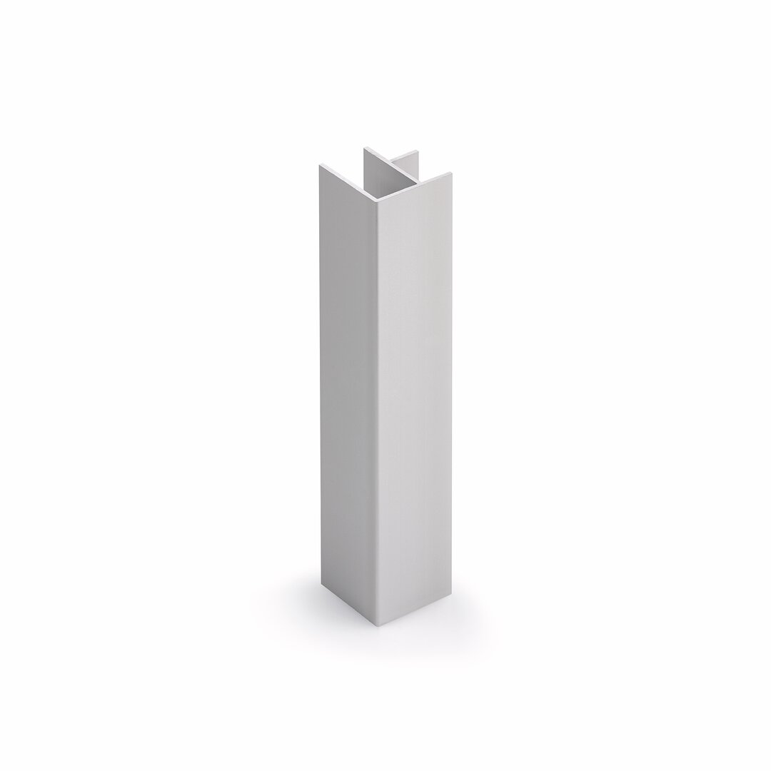 PRIME flow Base corner plates, H 100 mm, stainless steel coloured