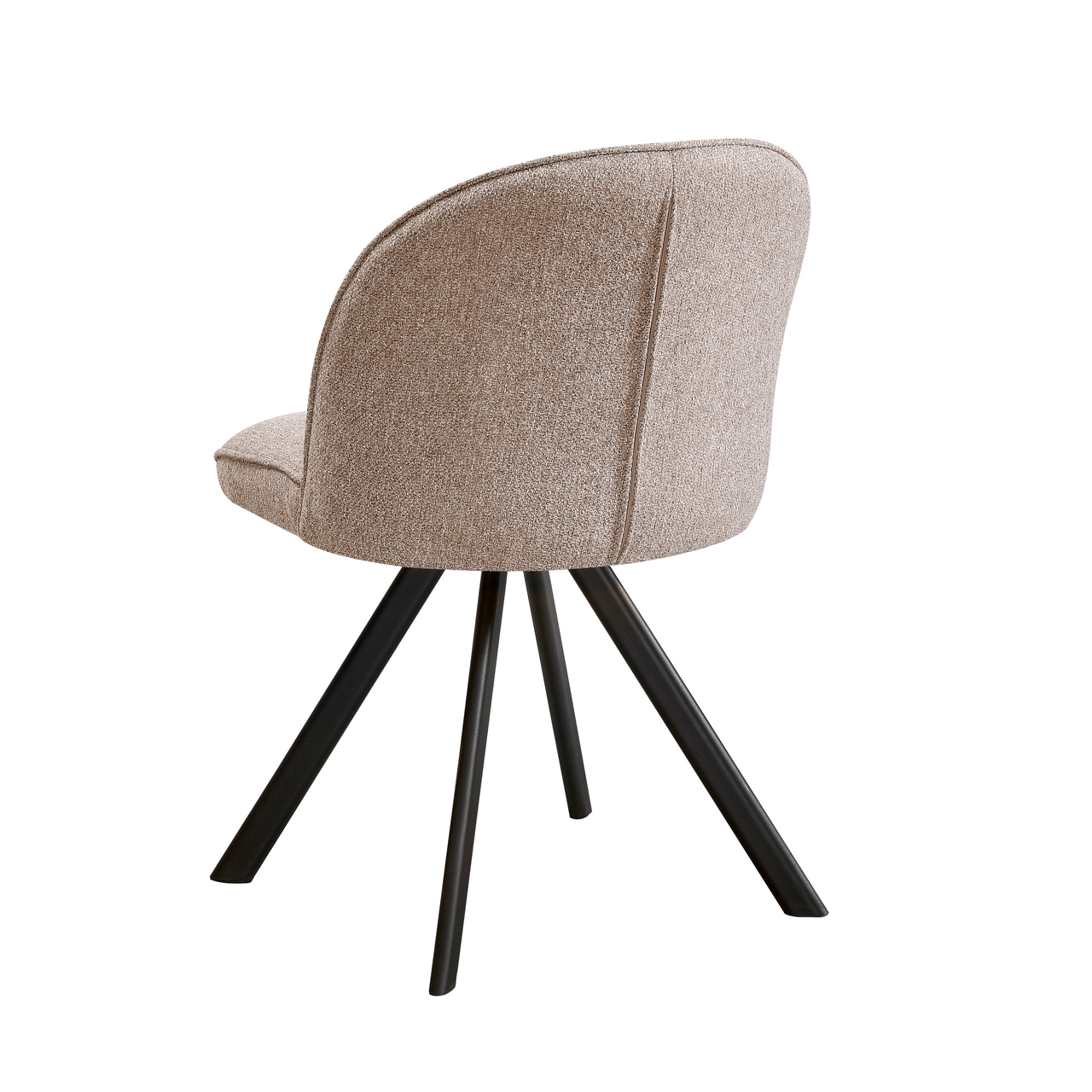 Brezo 1S, Gestell schwarz matt, starr, Bezug sand meliert