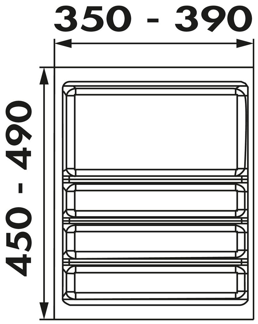 Ordine, für 450er Schrank, 1 Trennstege-Set
