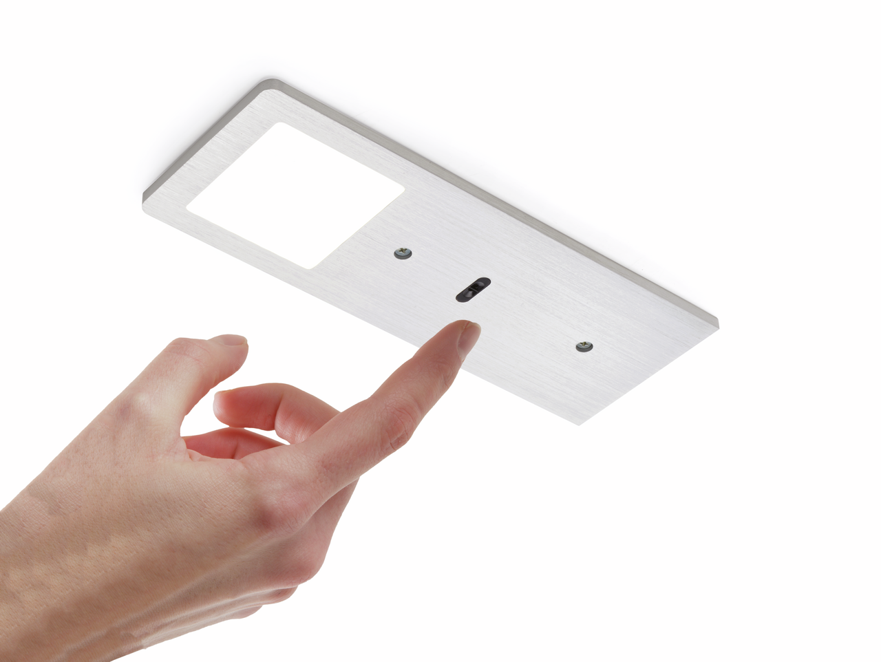 AstraLED SE aluminium coloured, single lamp w. LED Touch s. d., 3900 K neutral white
