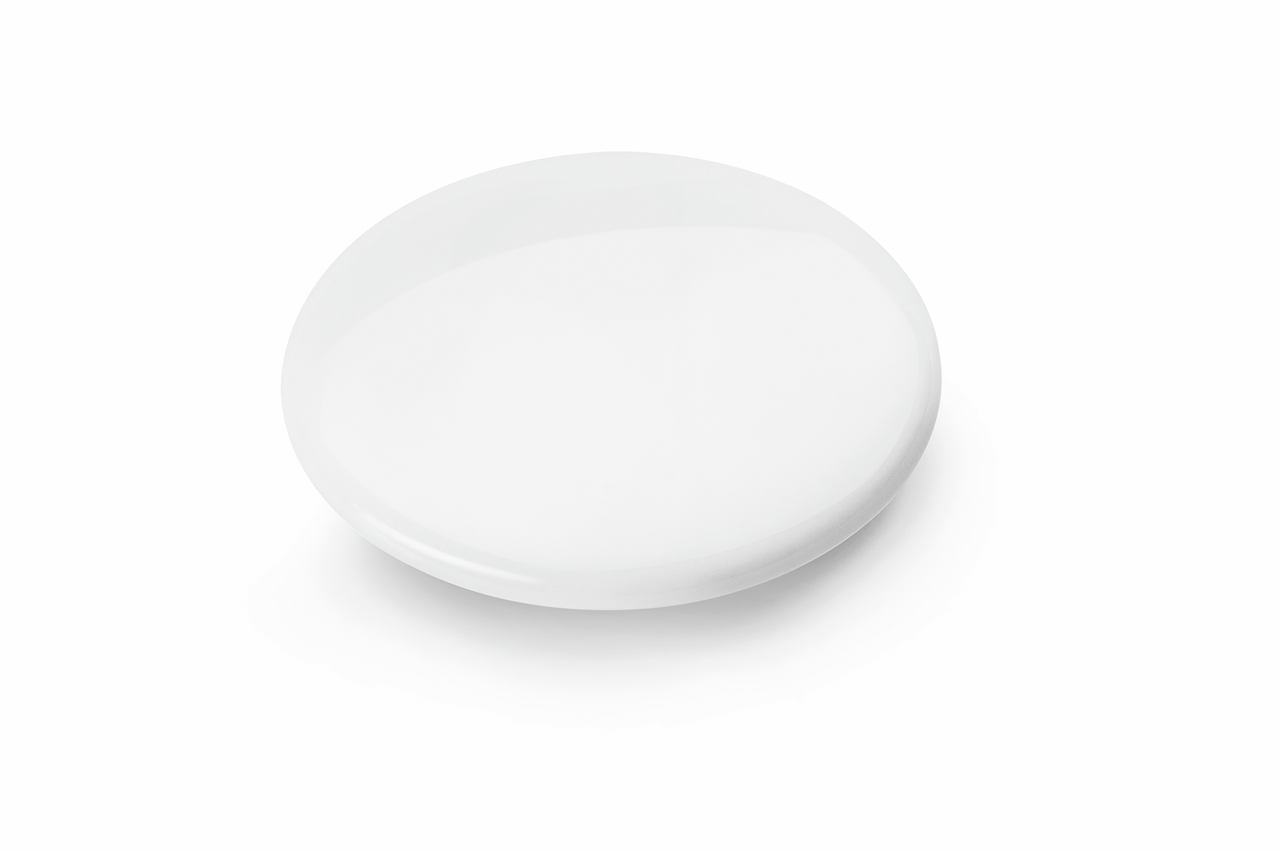 Plaque de recouvrement pour l’écoulement de l’évier, céramique, blanc brillant