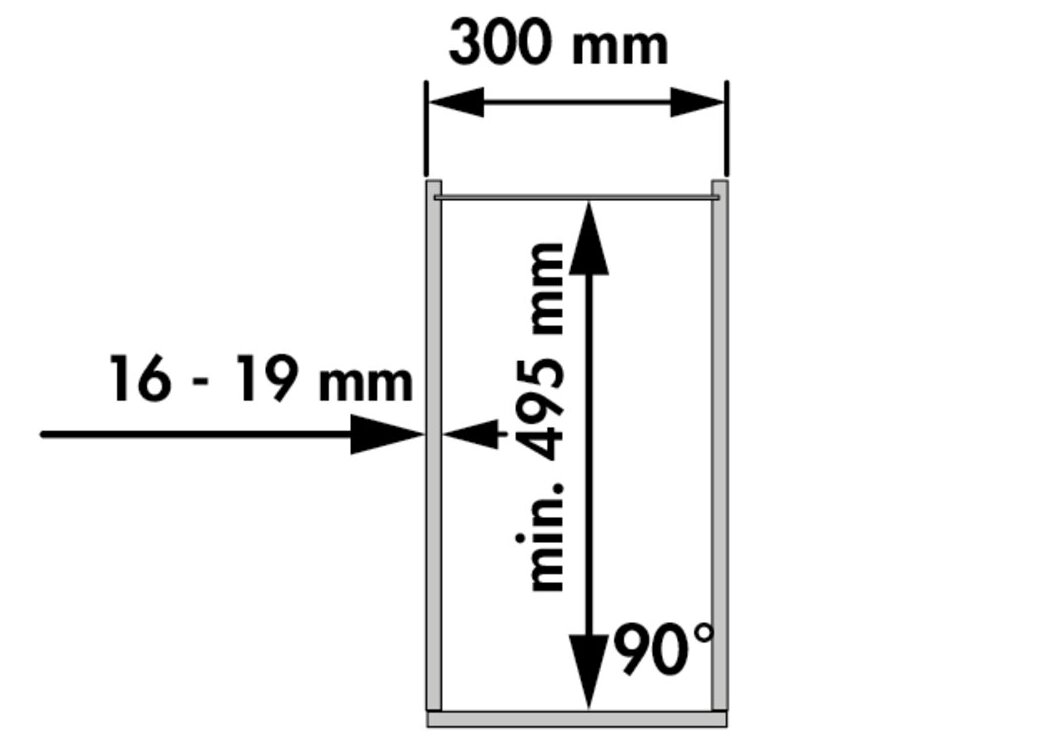 VS SUB Side Rahmen, H 619 mm, für 2 Körbe, silber