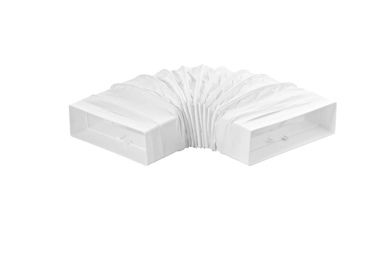  T-RBFLEX 125 wide duct bend, white