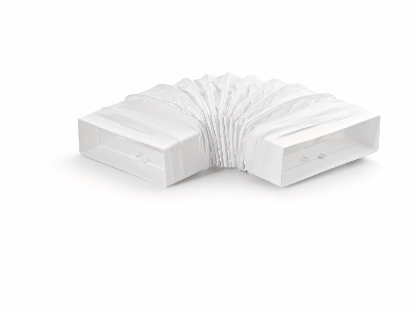  T-RBFLEX 125 wide duct bend, white