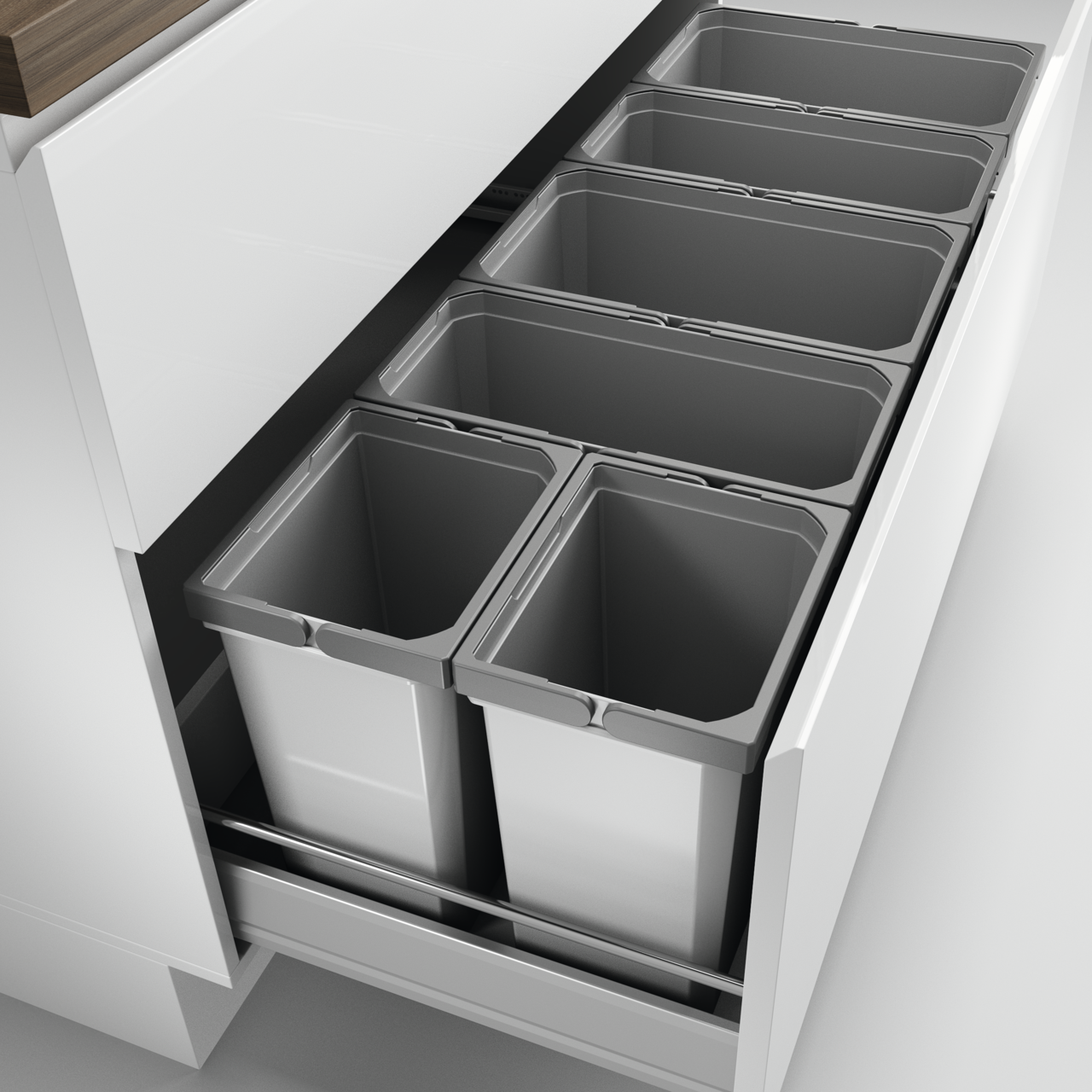 Cox® Box 350 S/1200-6, ohne Biodeckel, hellgrau