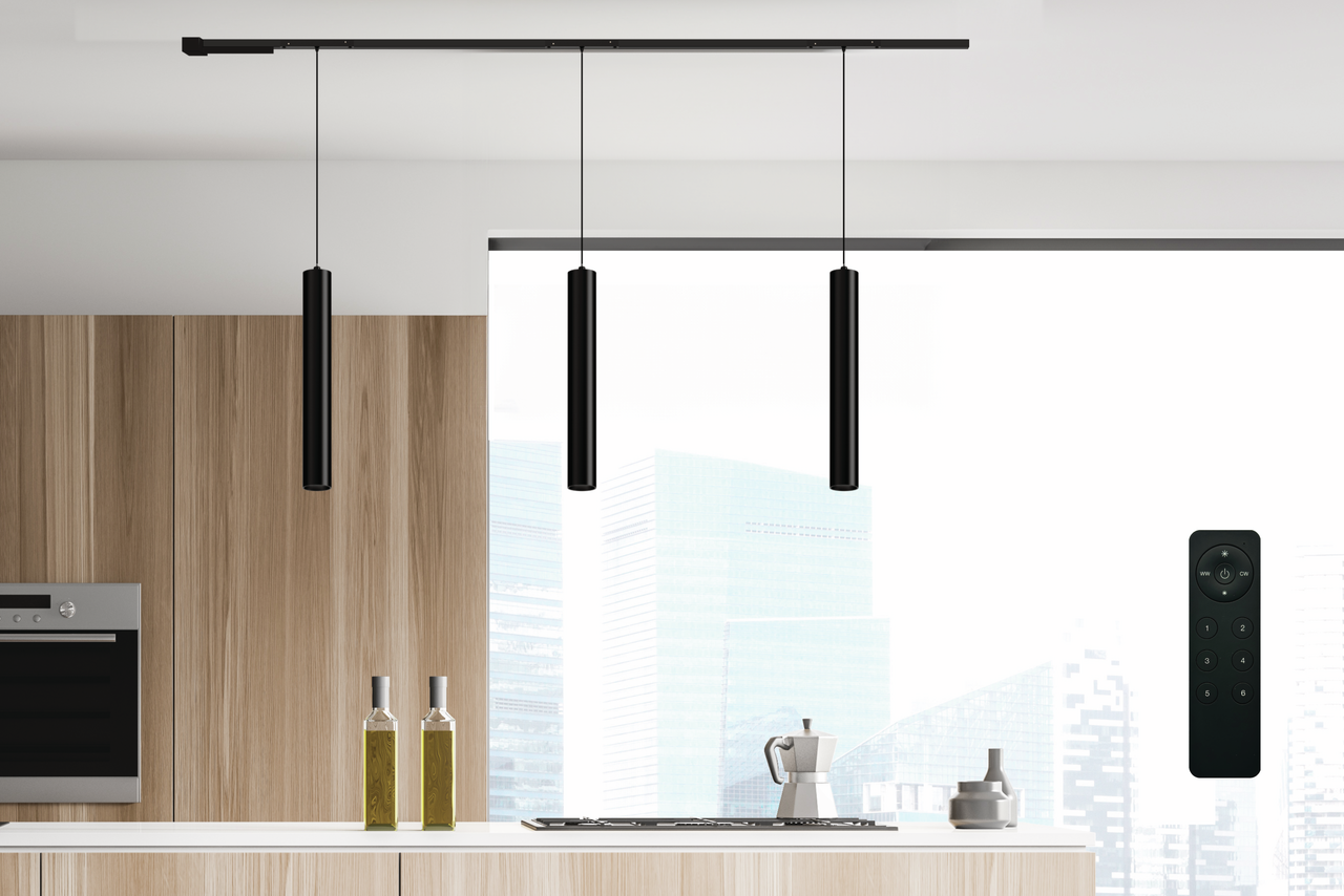 Lot de Easytrack Cooking luminare suspendu, noir mat