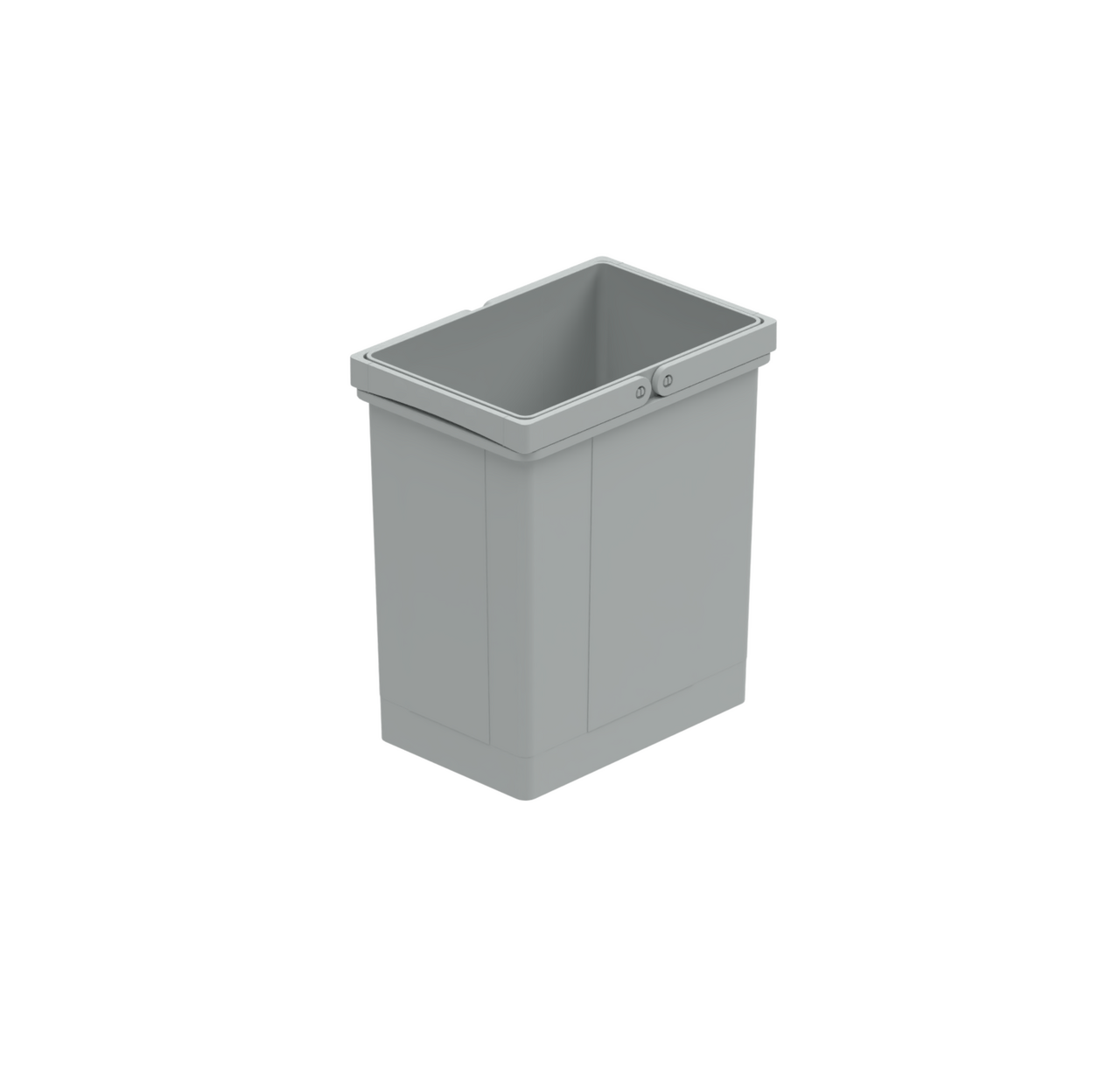 WESCO® Double handle bin, aluminium grey, 7 l