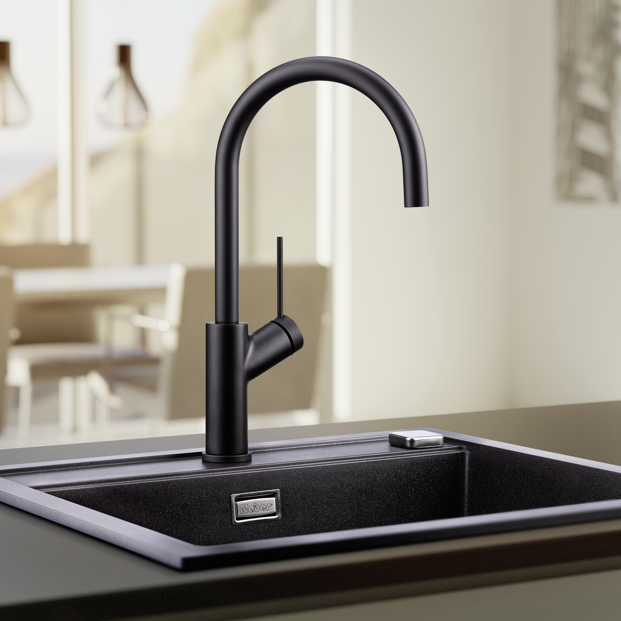 LINEA Mio 1, schwarz matt, Hochdruck