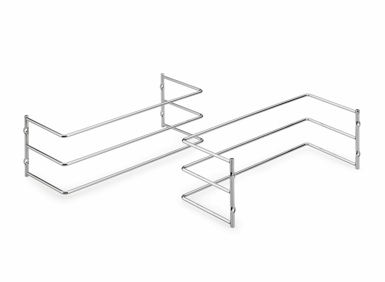 Lot de supports pour plaques de four, chromé