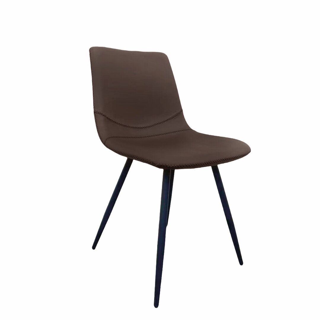 Lino 1KT, Gestell schwarz matt, Bezug braun
