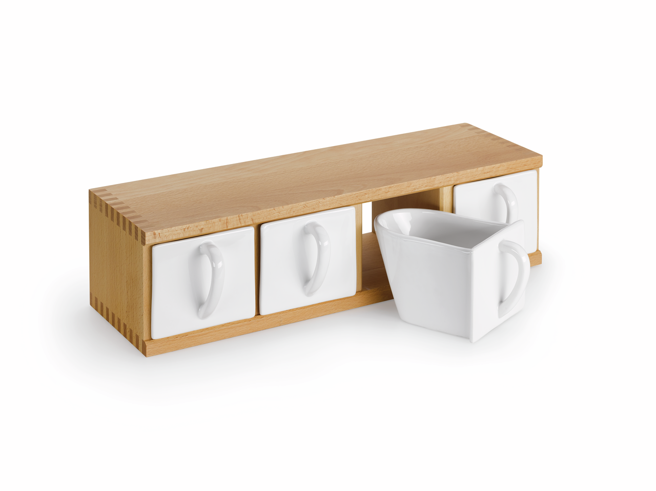  Boîte pour bacs verseurs 4, hêtre