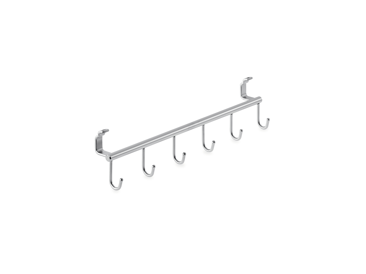 Linero 2000 hook strip, Rail system, stainless steel coloured, L 380 mm