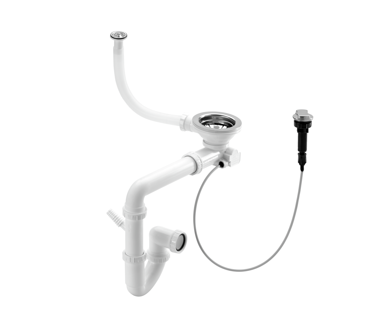 Rotational excenter fitting, 3½" basket strainer valve flush, for Corto 780 and Corto 615