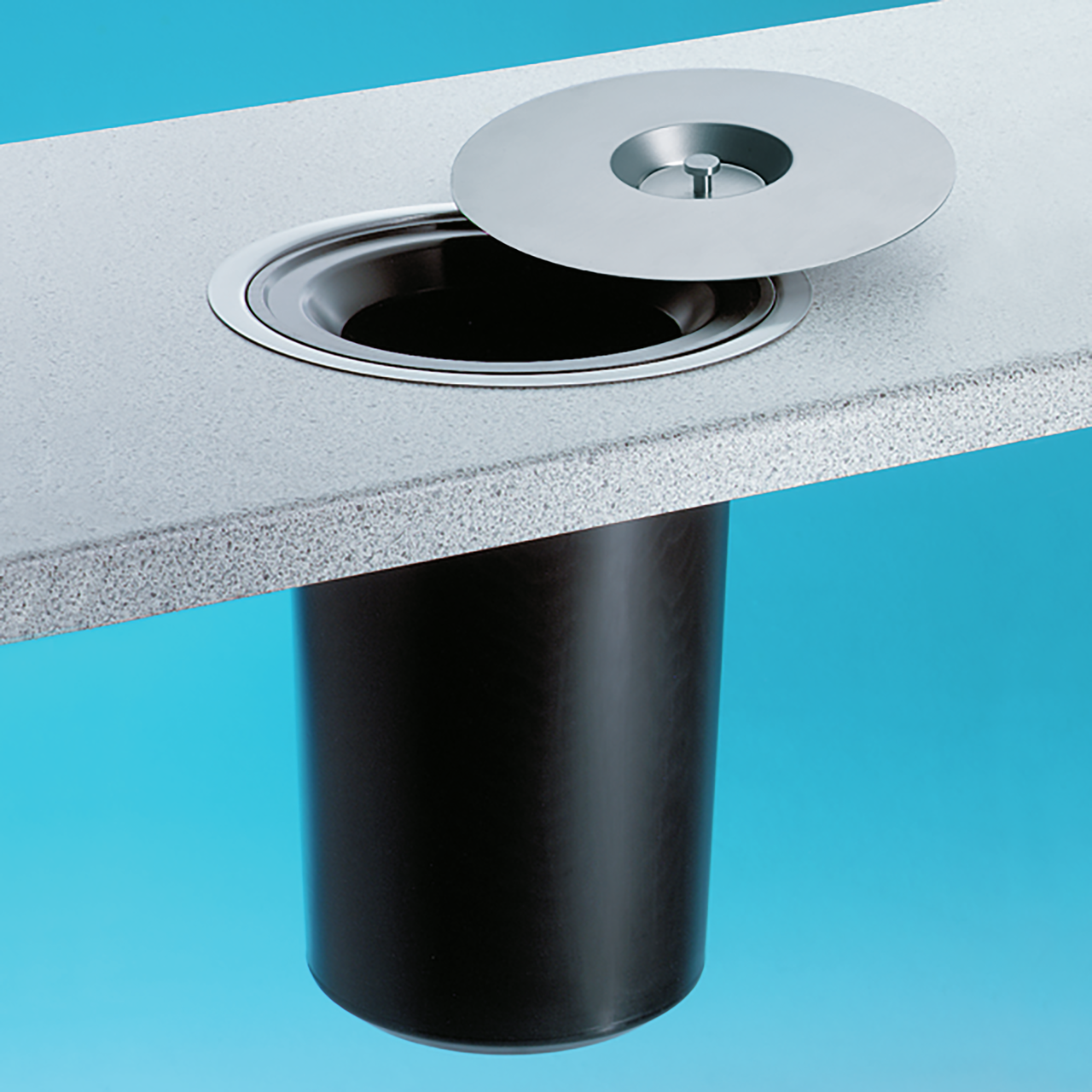 WESCO® Dassa 3, roestvrij staal met kunststofelement, afvalvolume 11 liter