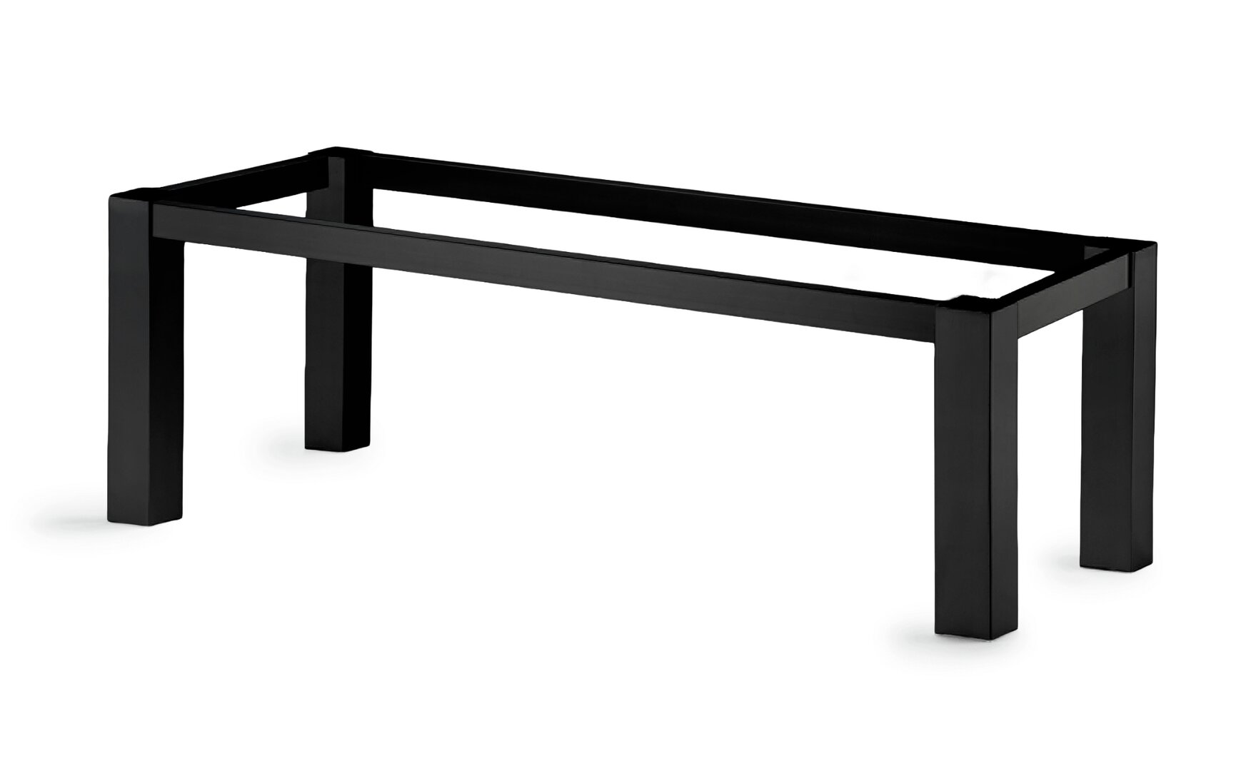 WESCO® Bankgestell BG80, schwarz matt, B 1960 mm, T 430 mm