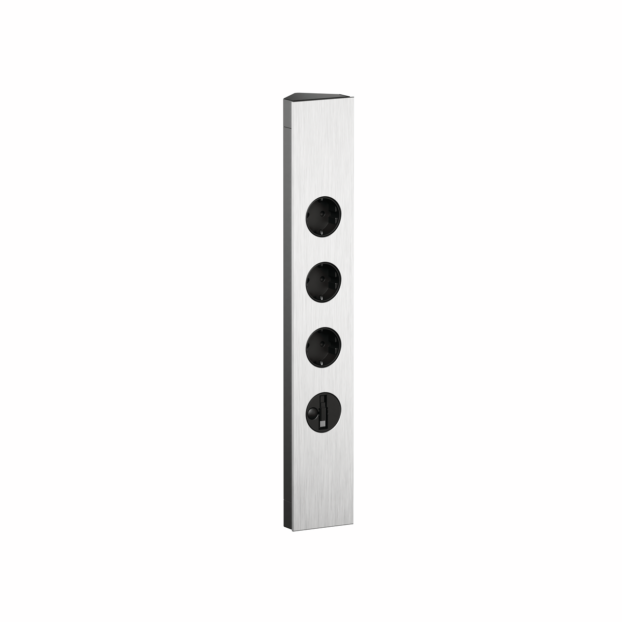 Mira corner verre USB C Snap,  aluminium noir/couleur acier inox