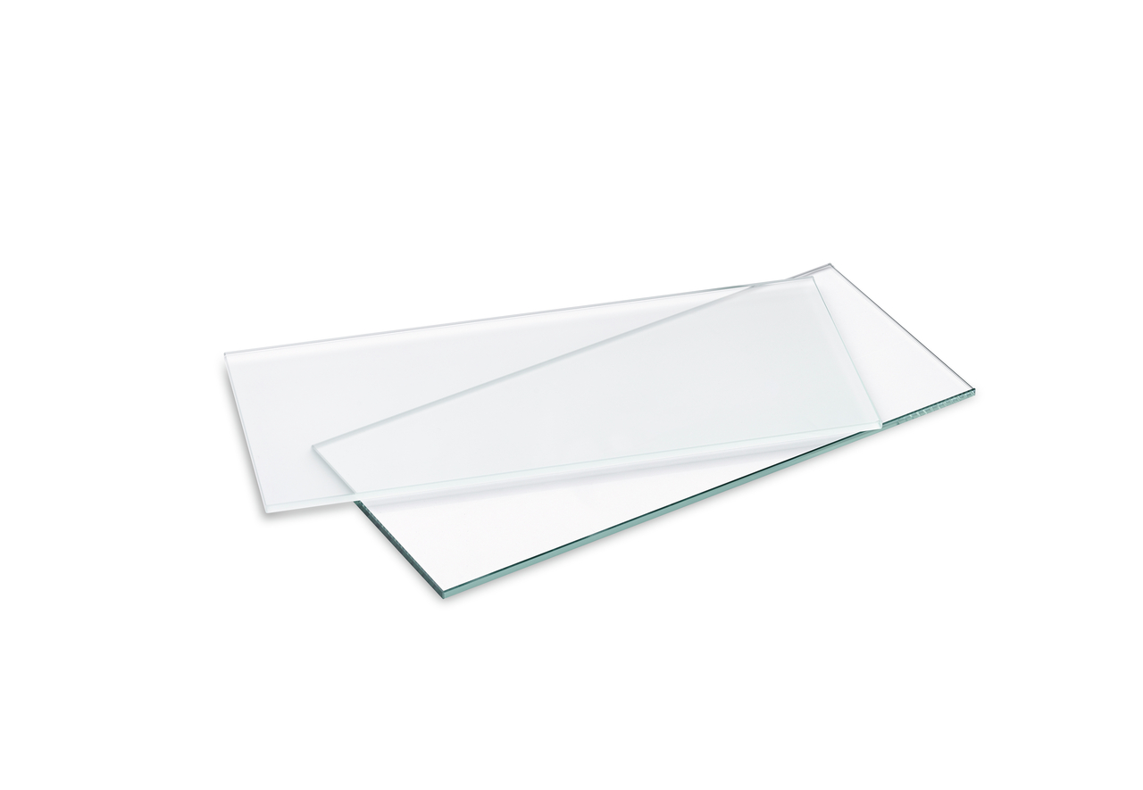 Glass shelf, satinised glass, L 580 mm