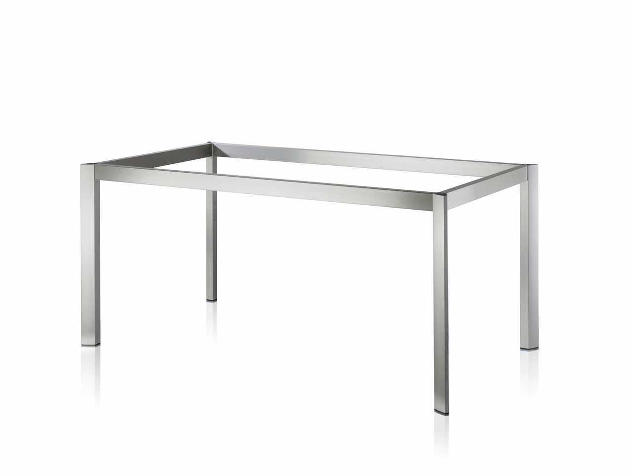 WESCO® Piètement de table TG50, couleur acier inox brossé, L 2000 mm, P 1000 mm WESCO® Piètement de table TG50, couleur acier inox brossé, L 2000 mm, P 1000 mm