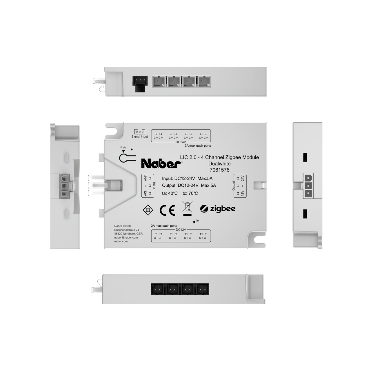 LIC 2.0 Driver LED 4-channel module radio/ZigBee, 12/24 V