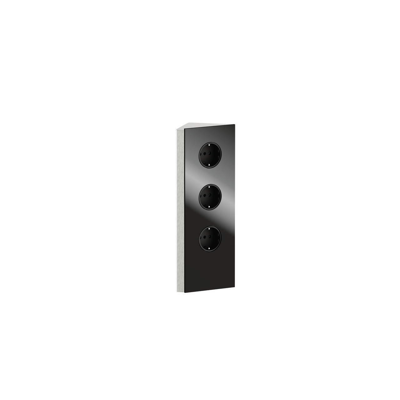Mira corner glass, stainless steel/glass black
