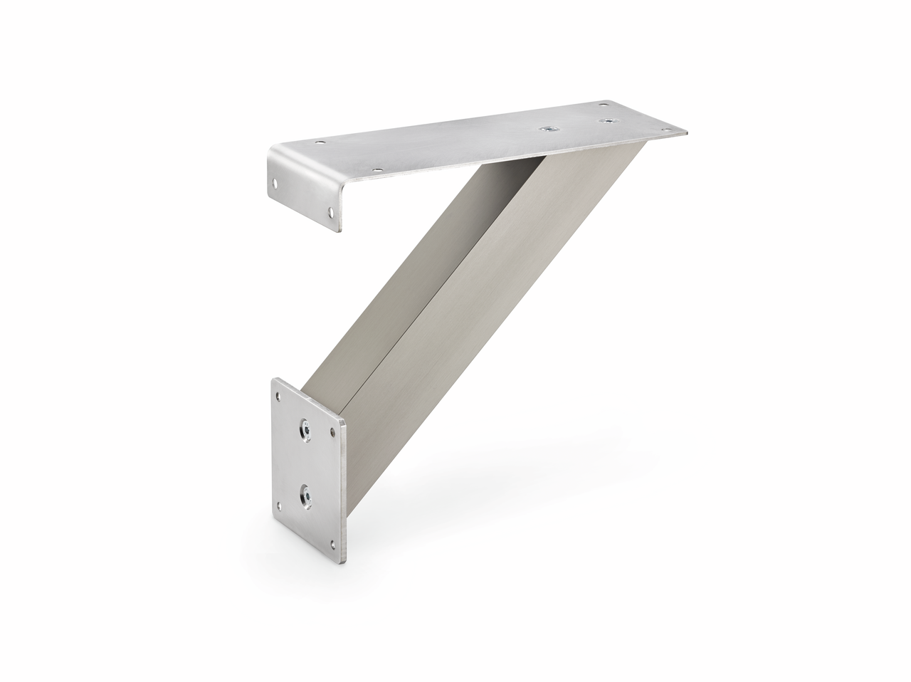 Kreta 3 oblique, couleur acier inox, H 235 mm