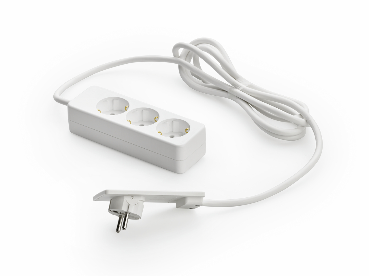  Triple power strip with Evoline® plug connector, L 3000 mm, white