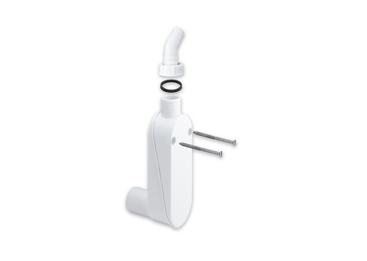 Odour trap, flat, DN 40 white